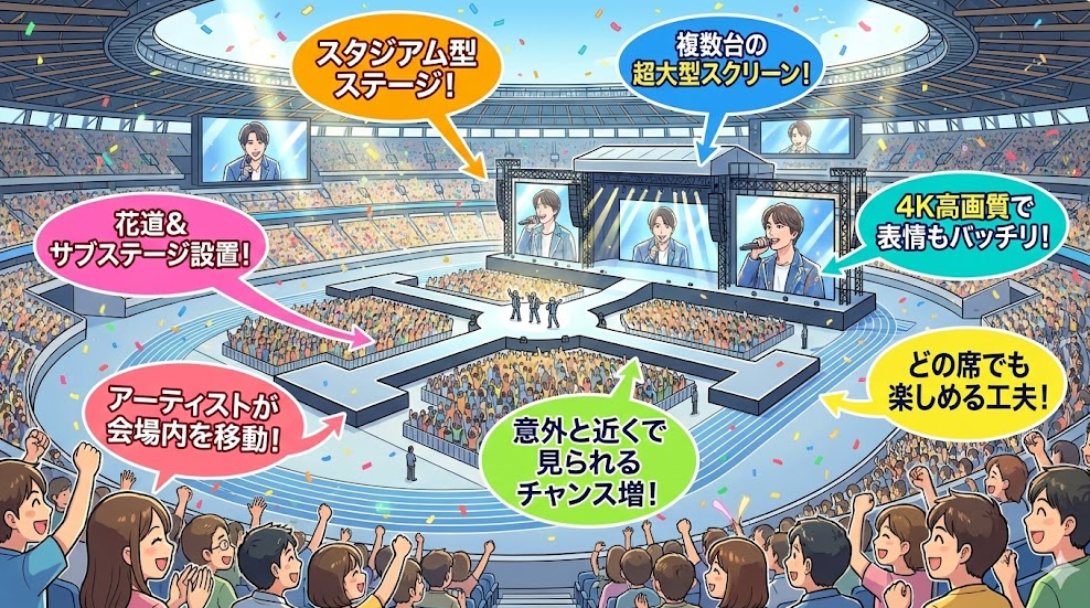 国立競技場アリーナの見え方と評判は？スタンド席との違いも解説