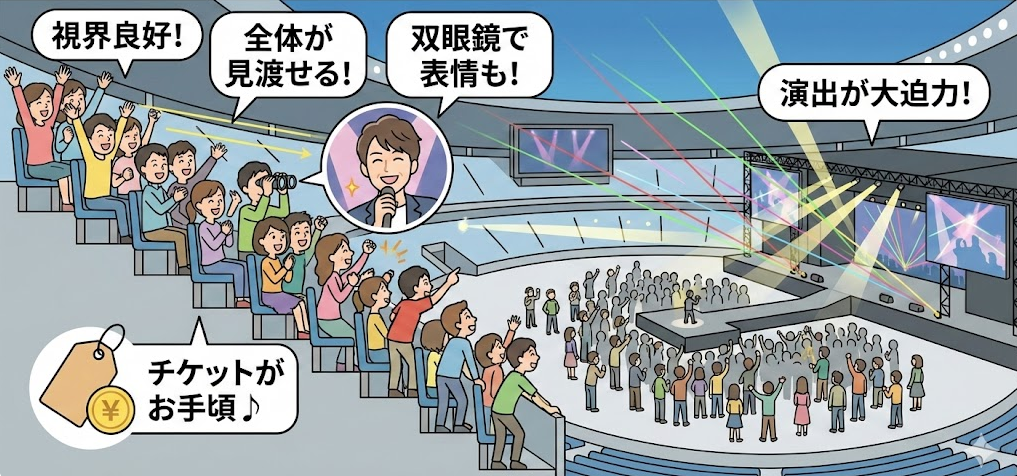 国立競技場アリーナの見え方と評判は？スタンド席との違いも解説