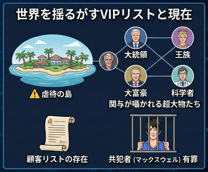 世界を揺るがすエプスタインVIPリストと存在