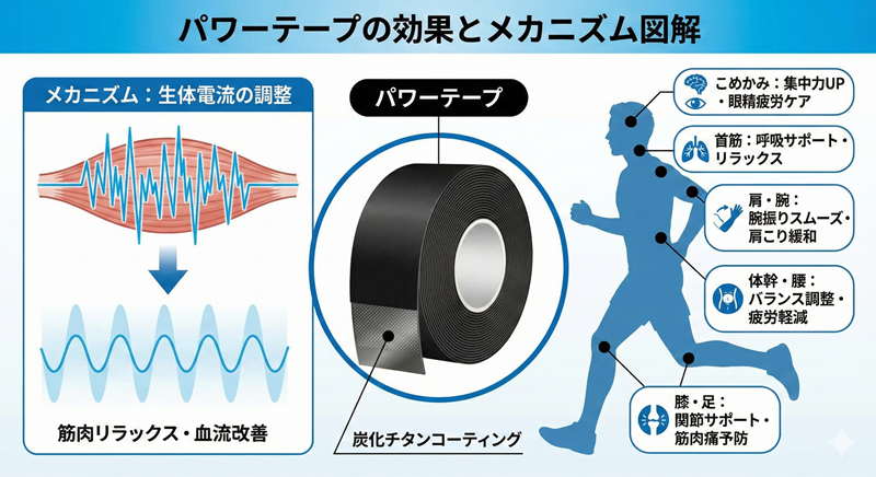 吉田響が貼っていたファインテープの効果の図解