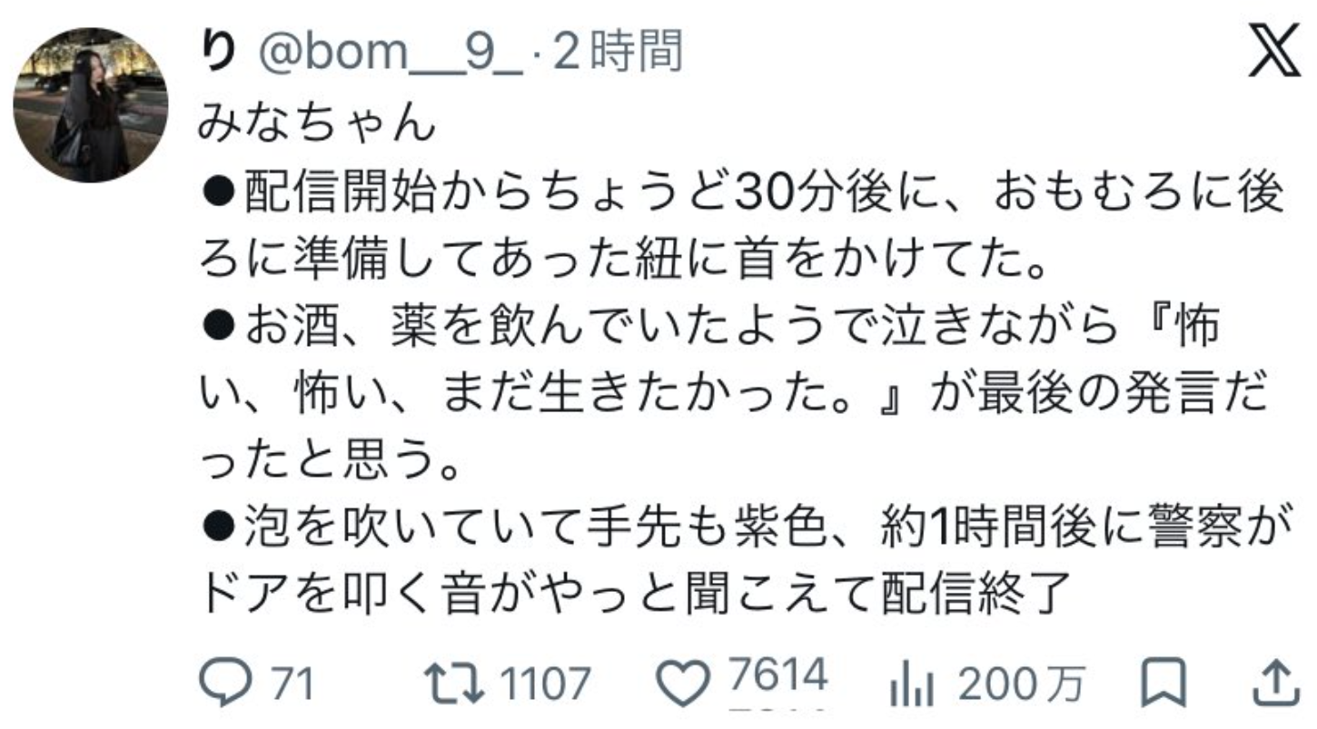 みなちゃん　自殺　マジ　本当　なぜ